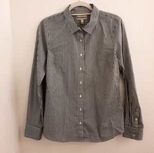 J. Crew Stretch Perfect Striped Button Down Med